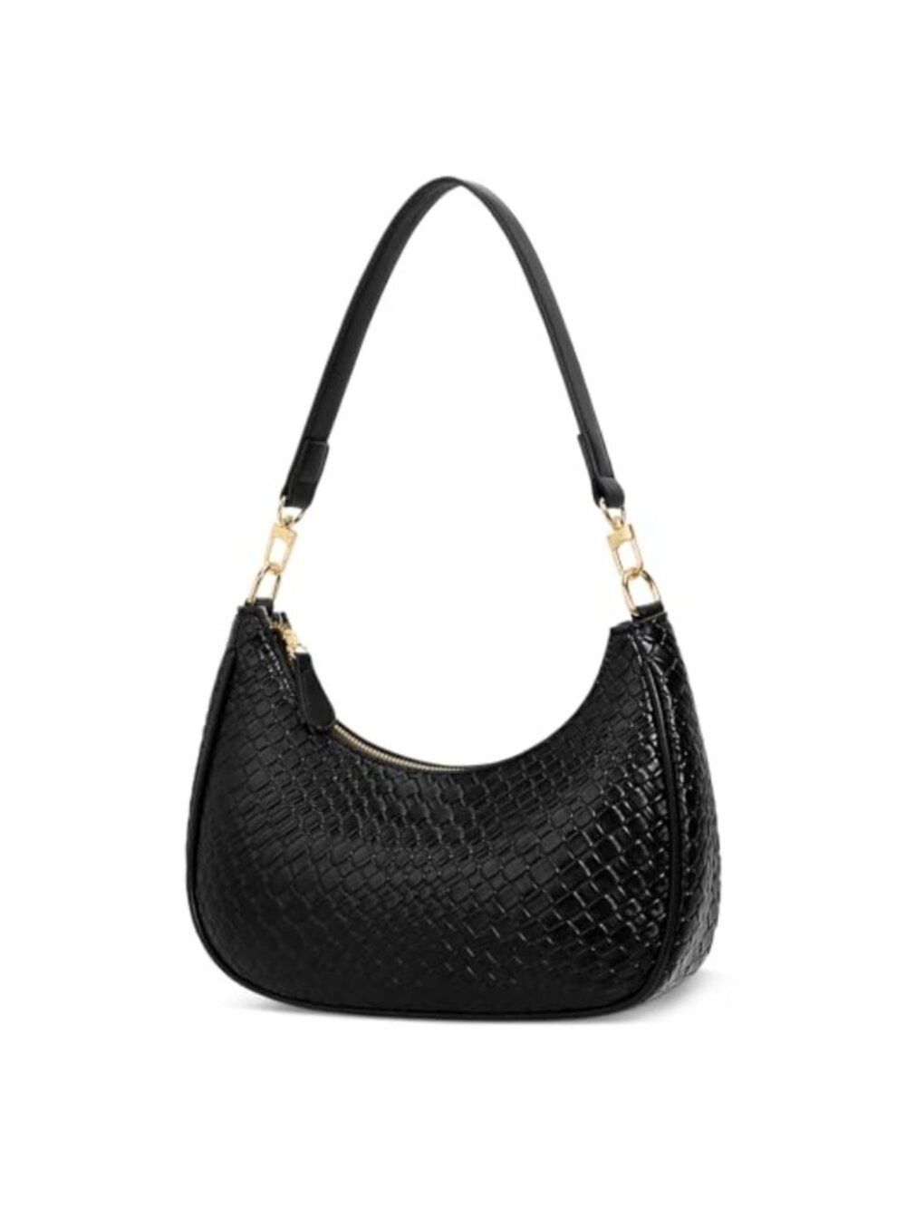 PU Leather Crescent Hobo Shoulder Bag Small Clutch Crossbody